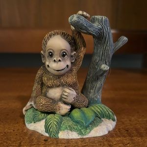 VTG 1996 Hamilton Figurine Sculpture Orangutan Protect Nature's Innocents 1996